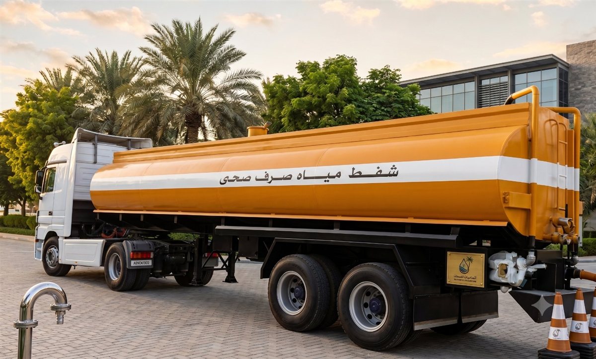 صهريج سحب وشفط مياه الصرف الصحي في الرياض